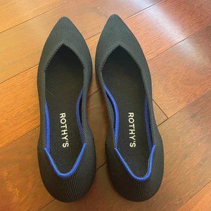 Rothy's Pointed Toe Black Solid - Women's Size 8